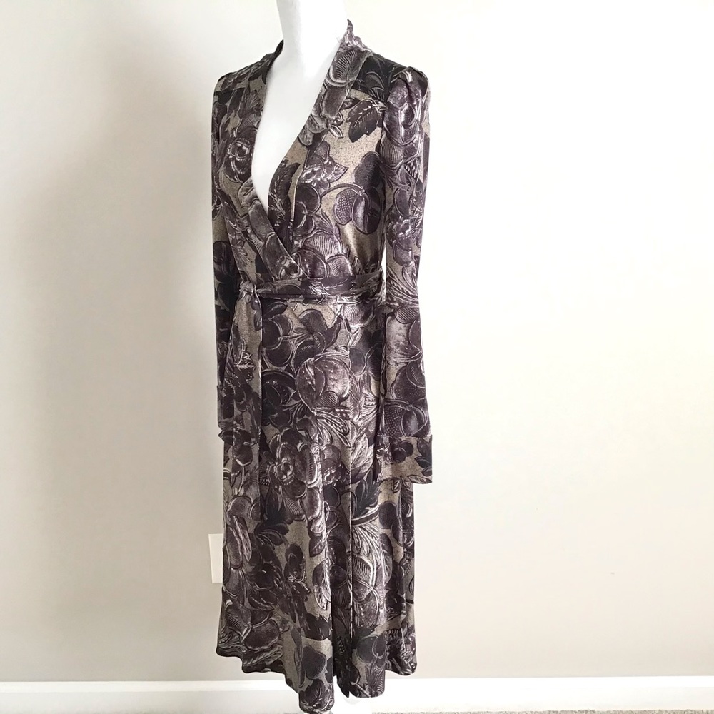 Rare Early 2000s Vintage Silk Wrap Dress ASO Lorelai Gilmore in Gilmore Girls - Picture 8 of 16